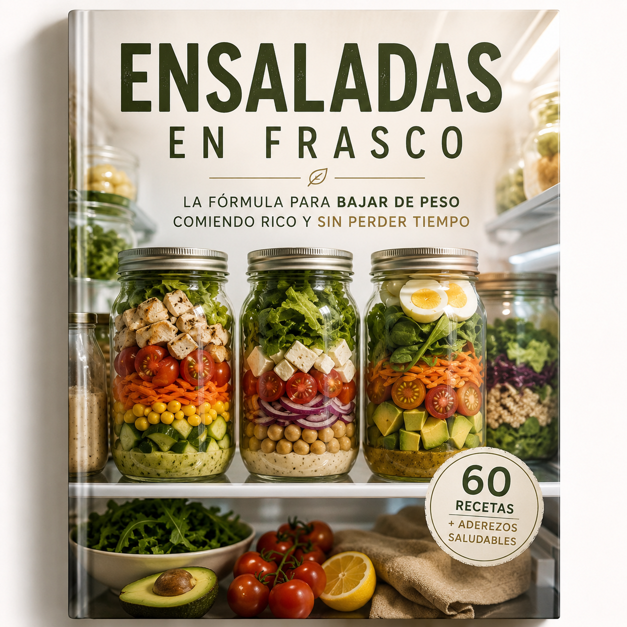 Ensaladas en Frasco - La formula para bajar de peso comiendo rico y sin perder tiempo.
